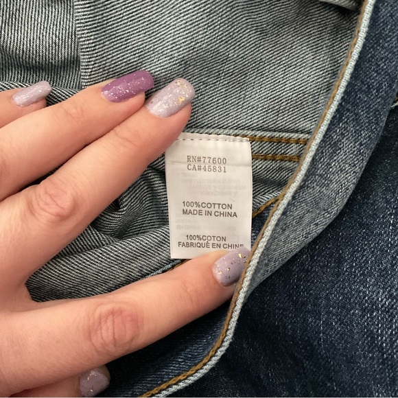 Sandrine Rose FREE PEOPLE “Not Yours” l’artiste Denim Jacket Women’s Medium New - Picture 7 of 7